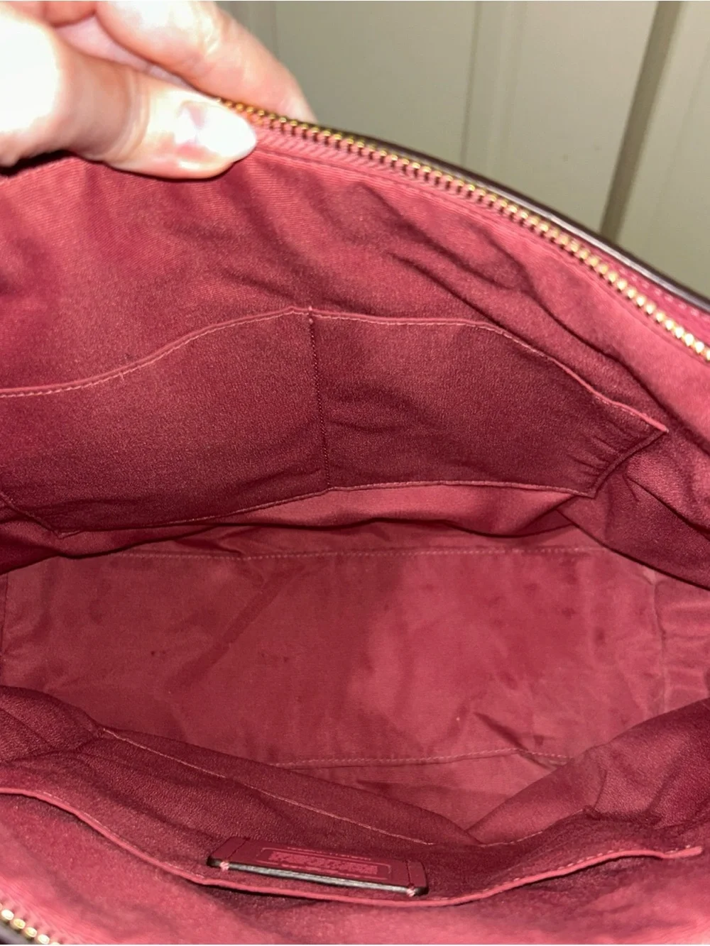 Coach Pebbled Leather Rich Berry Pink Medium Tote